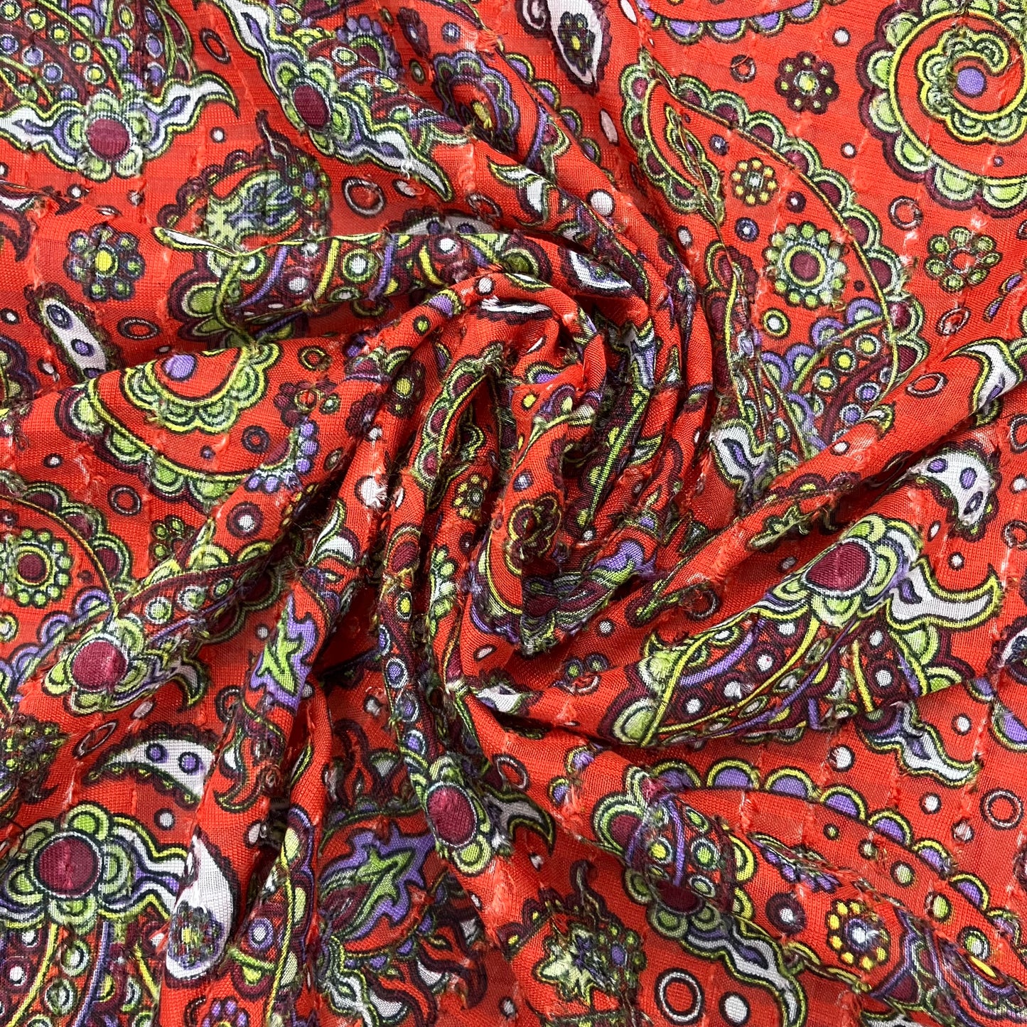 Paisley Poly Seersucker Impostor - 5 yards