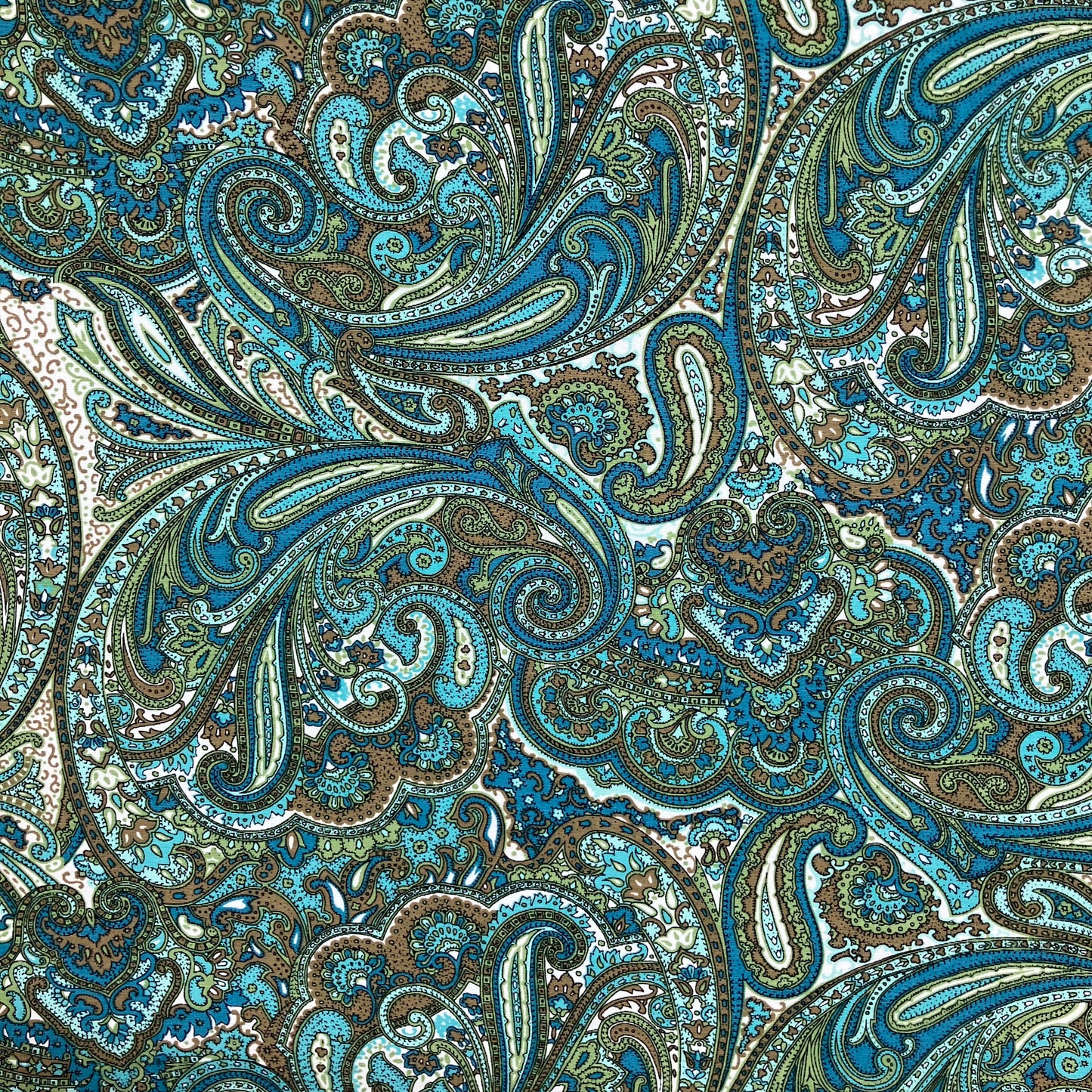 Bluesy Paisley Rayon - 1 yard