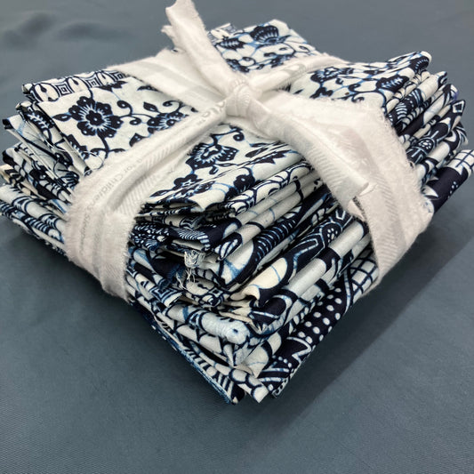 Navy Wax Print Quilt Bundle