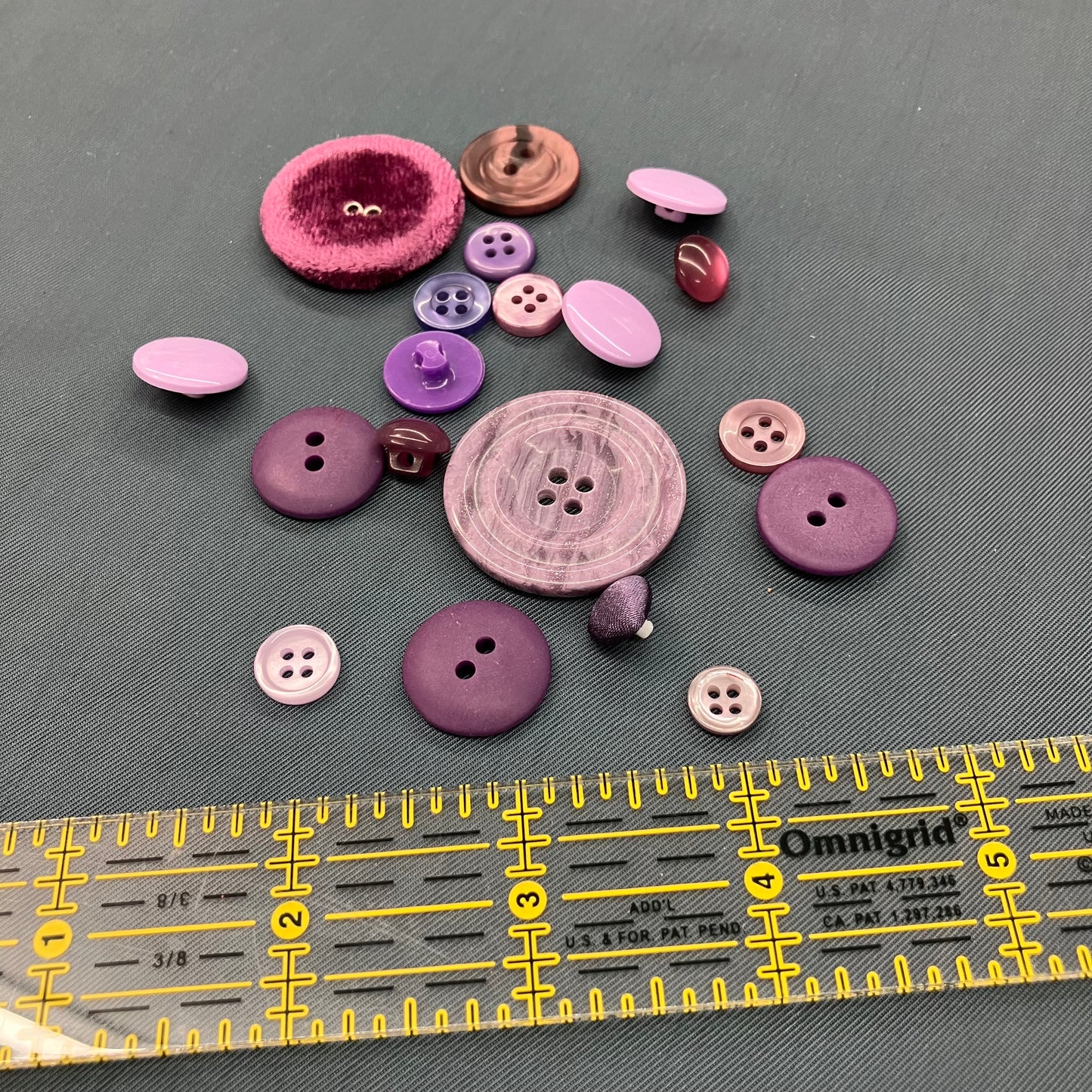 A Tiny Mixed Bag of Nifty Purple Buttons