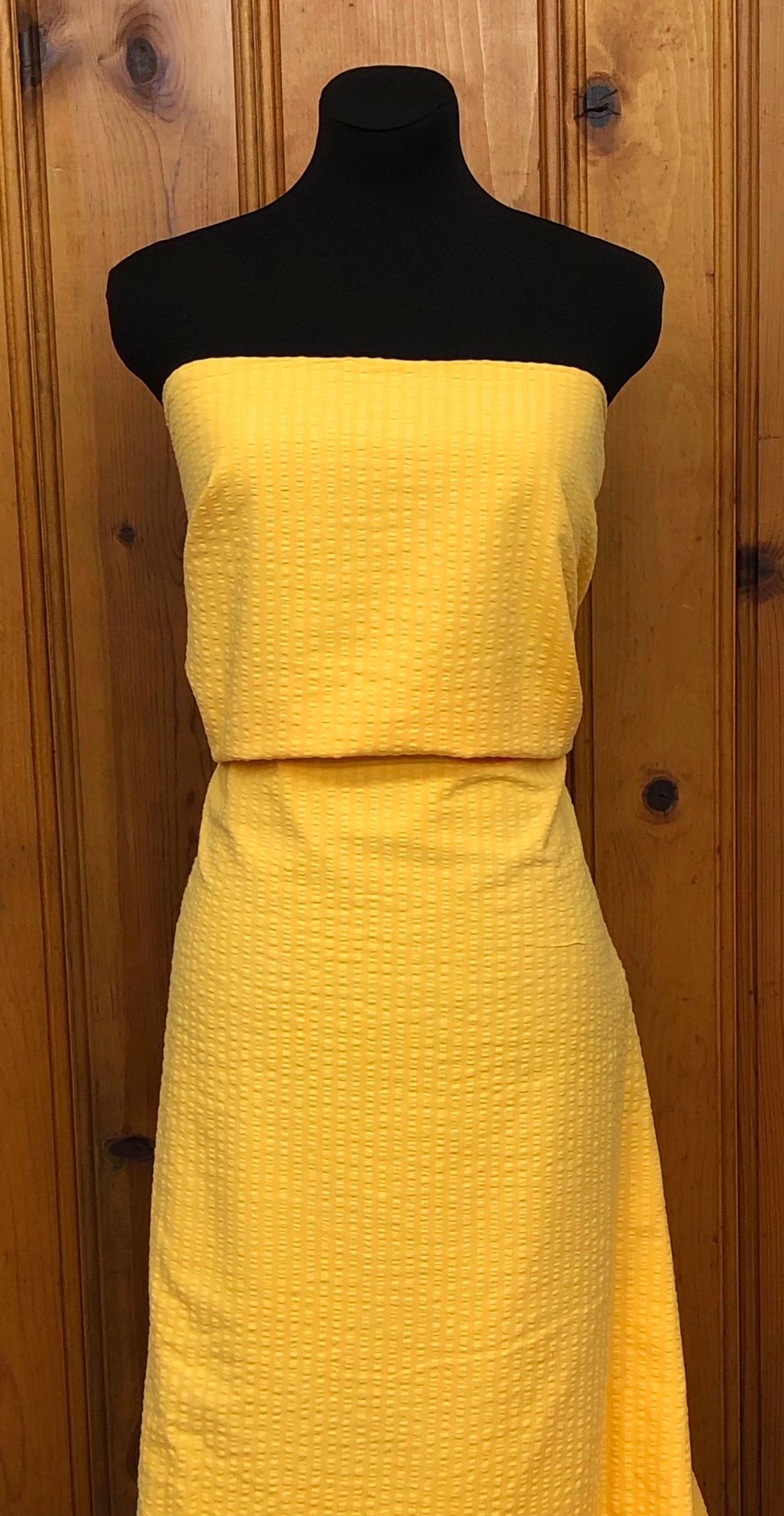 Sunny Yellow Seersucker - 4 yards