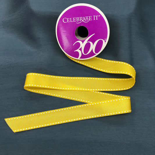 Yellow Grosgrain Ribbon - 3 yards