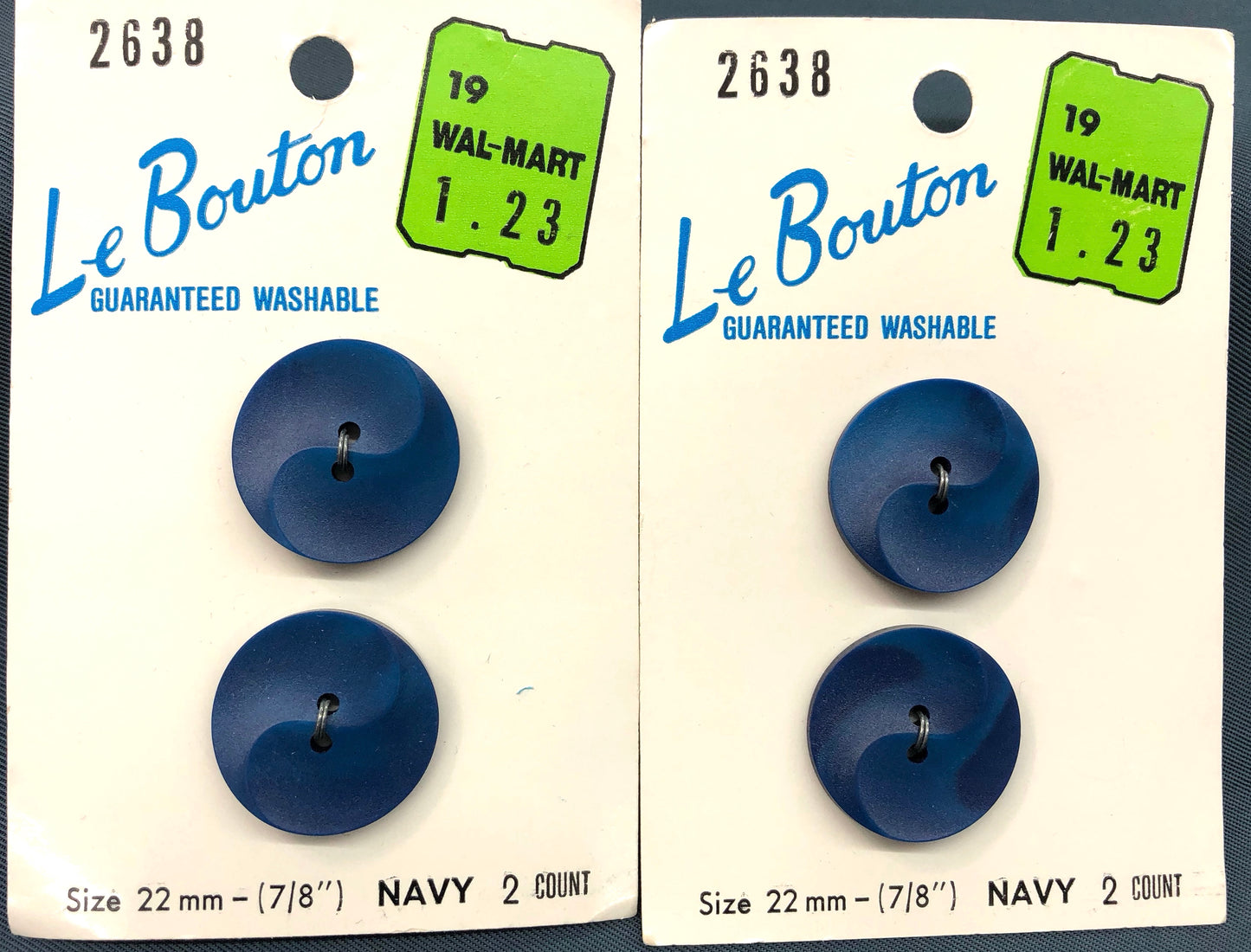 Dark Blue Bouton-Buttons- 4 Buttons total