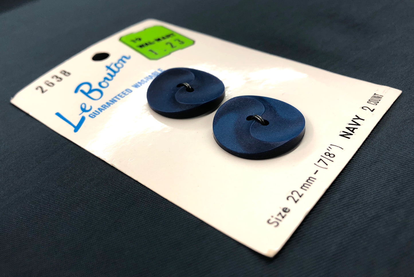 Dark Blue Bouton-Buttons- 4 Buttons total