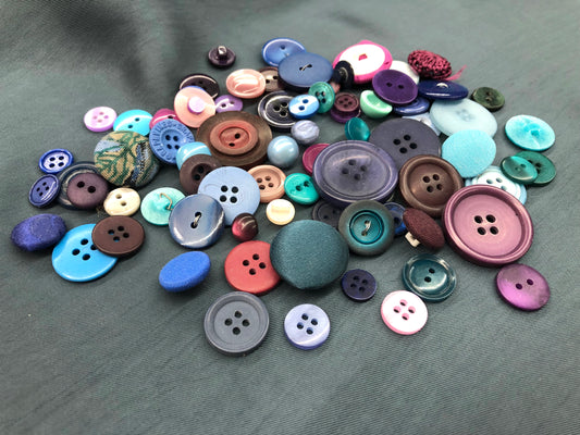 Button Goody Bag - Blue/Purple