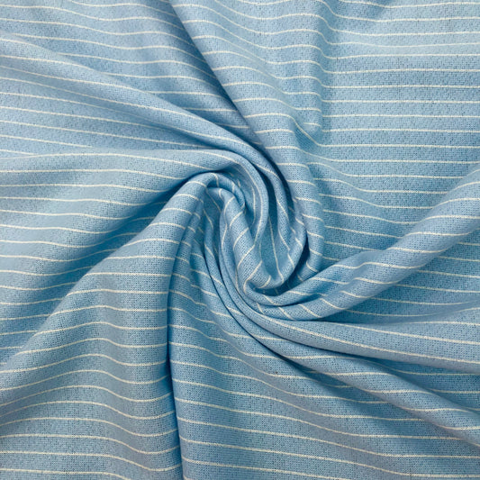 Fleece-backed light blue knit - 4 yards