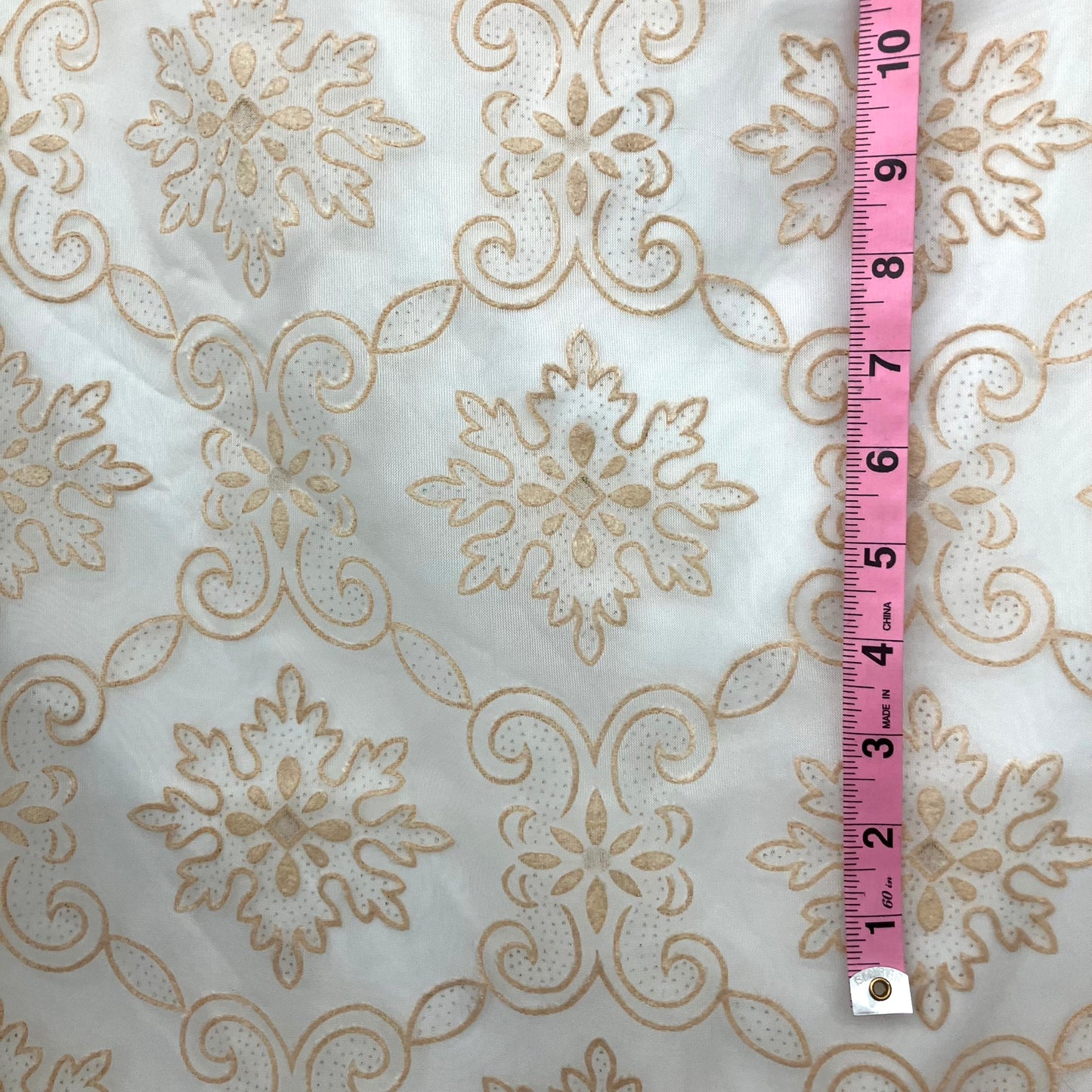 Road Rescue #4 - Flocked Vintage Curtains - 3 3/4 yards total