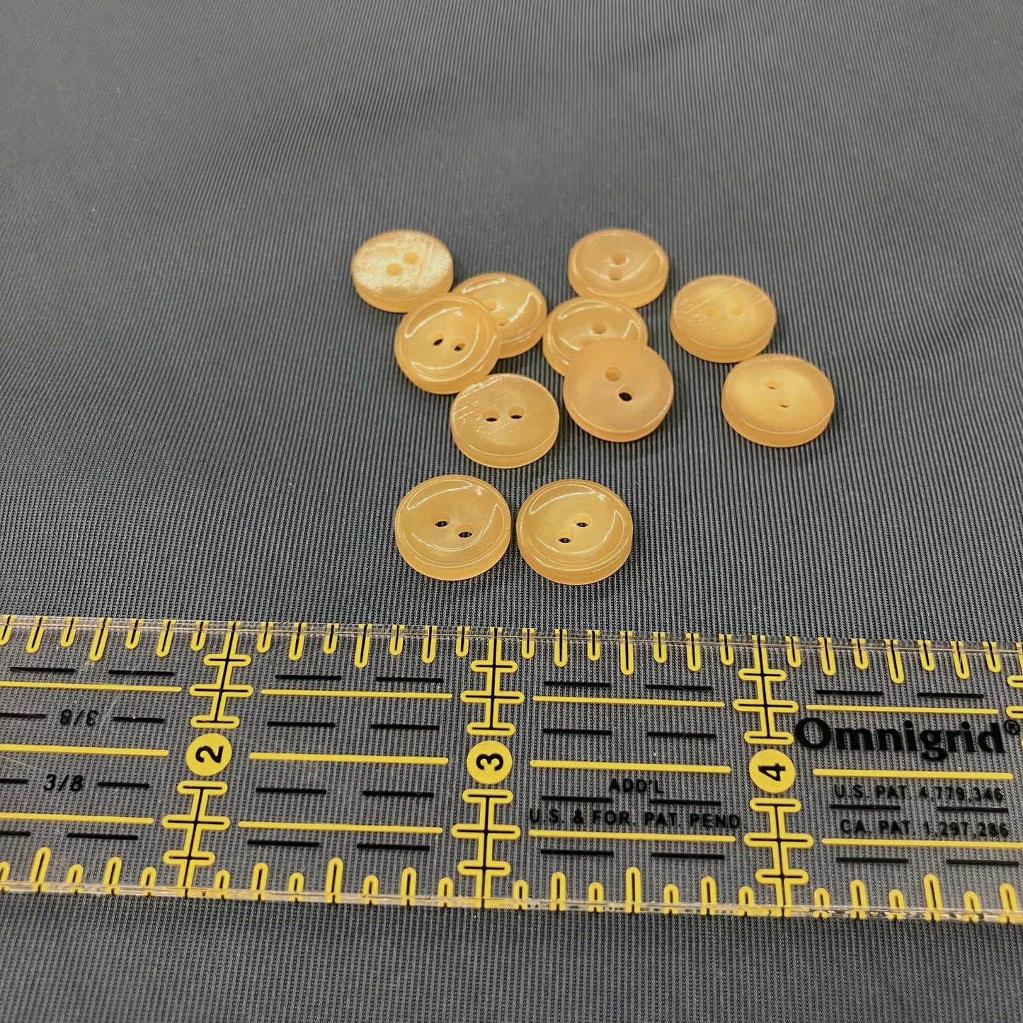 Amber Yellow buttons - set of 11