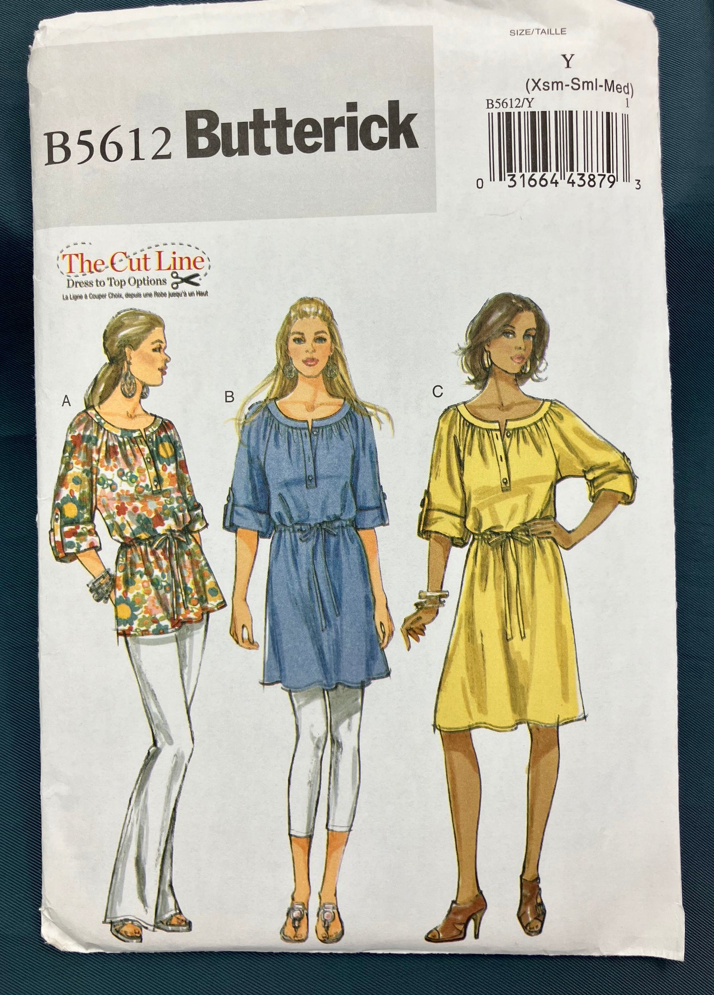 Pattern - Misses' Top, Tunic, and Dress - Sizes XS/S/M