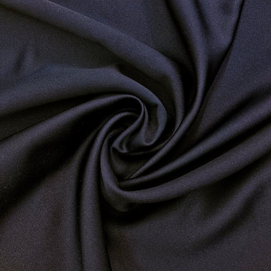 Black Poly Sateen/Crepe - 1 3/4 yards plus more