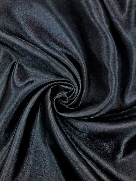 Lightweight Black Poly Satin - 2 yards plus extra