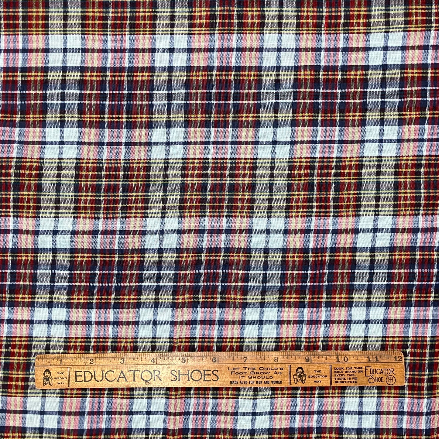 Madras-Style Plaid Cotton - 2 yards