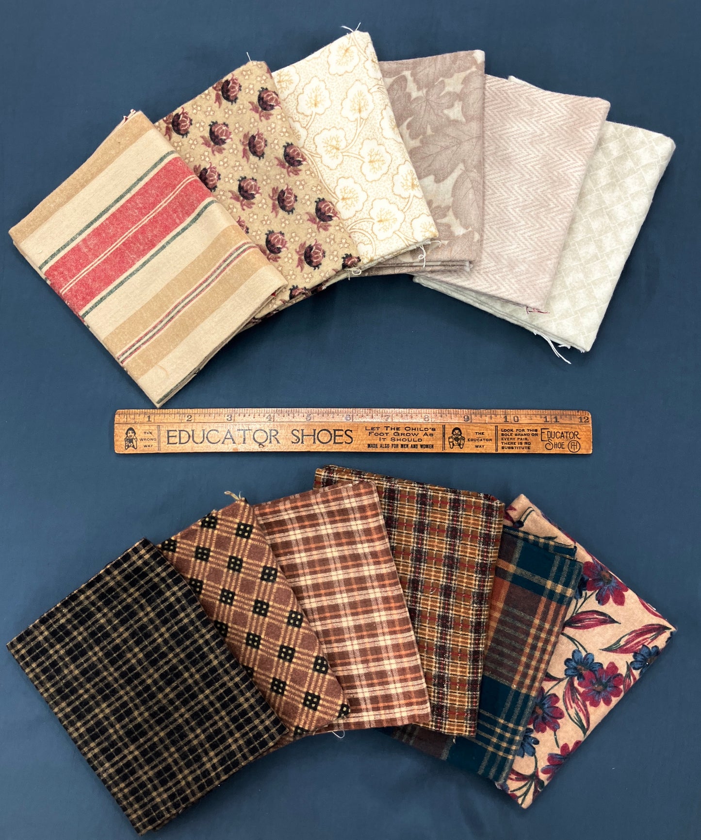 Quilting Bundle - *Flannel* Plaids and Prints - 12 Fat Quarters