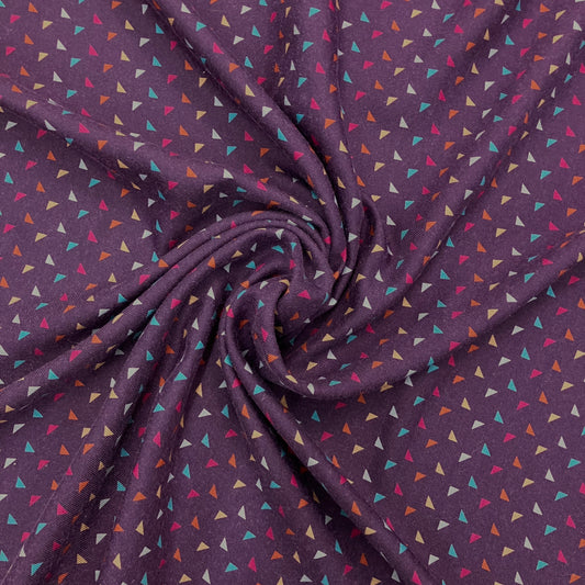 Plum Print Rayon - 2 3/4 yards