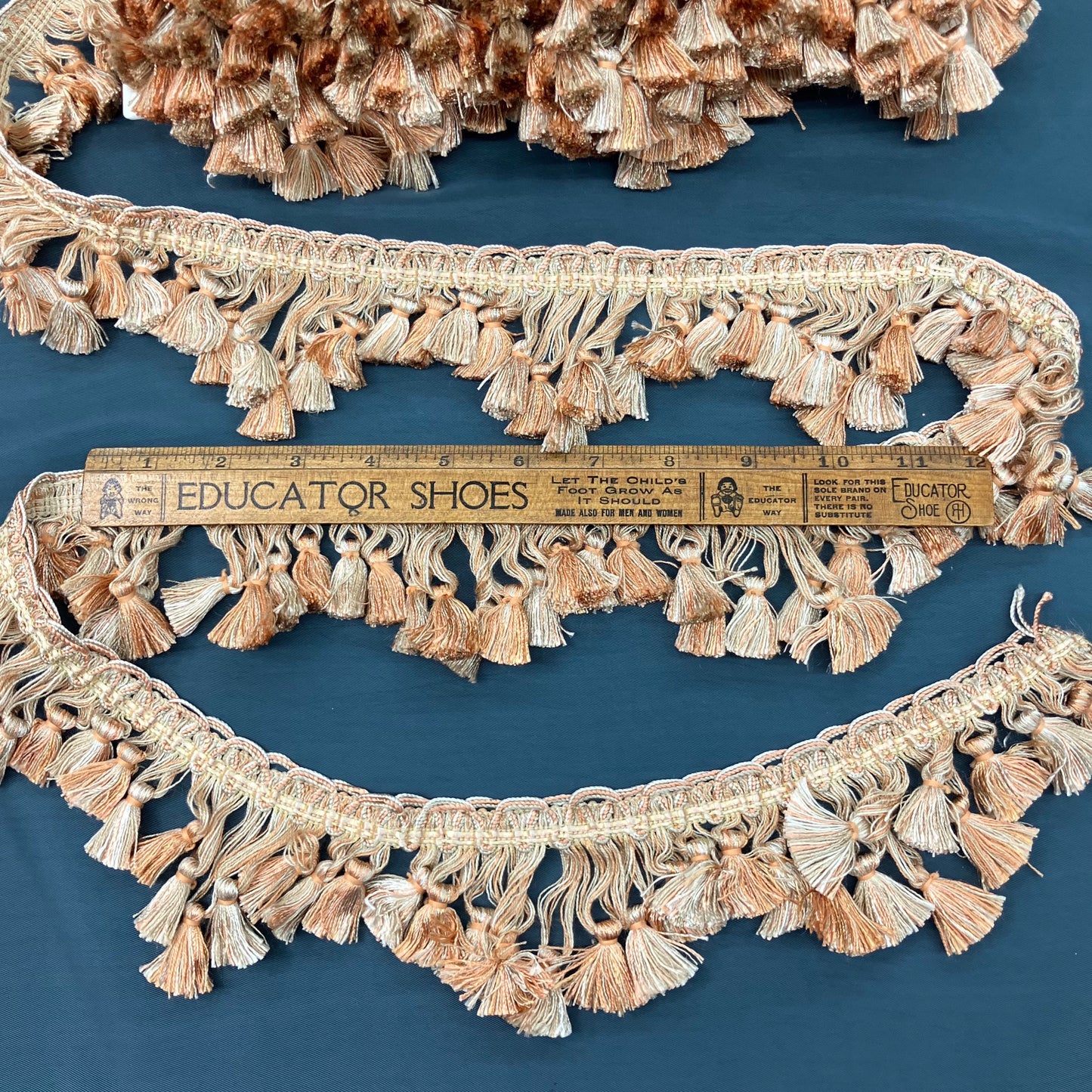 Cream/Gold Tassel Trim - 6 yards