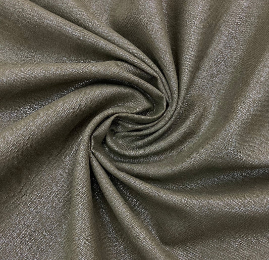 Dark Khaki Glittery Cotton - 1 1/2-ish yards