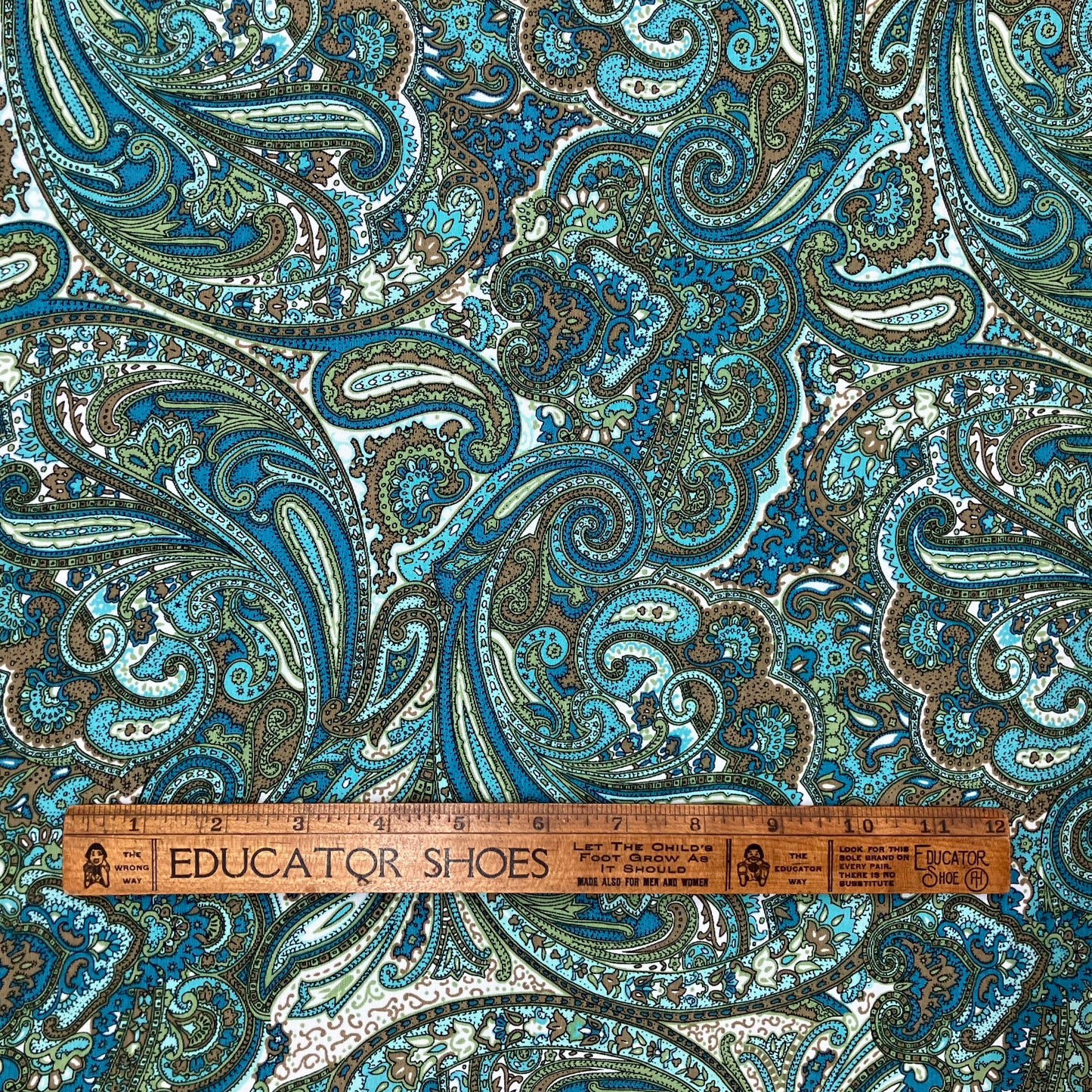 Bluesy Paisley Rayon - 1 yard