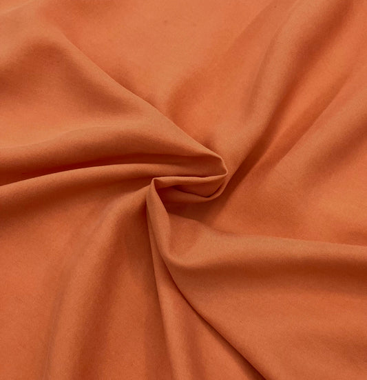 Peachy Orange Cotton/Rayon (?) Blend - 1 yard plus extra