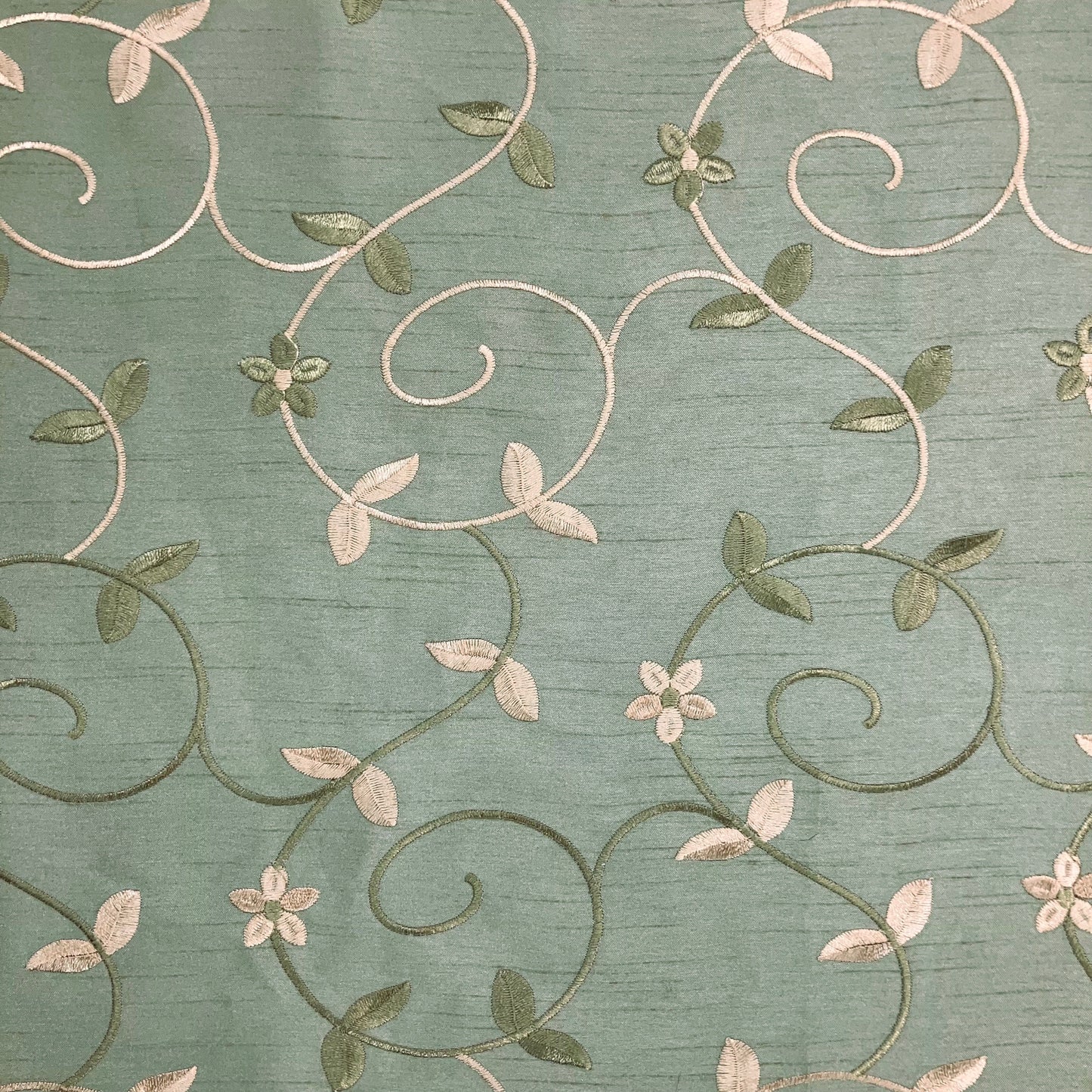 Pale Green Viney Brocade - 3/4 yard