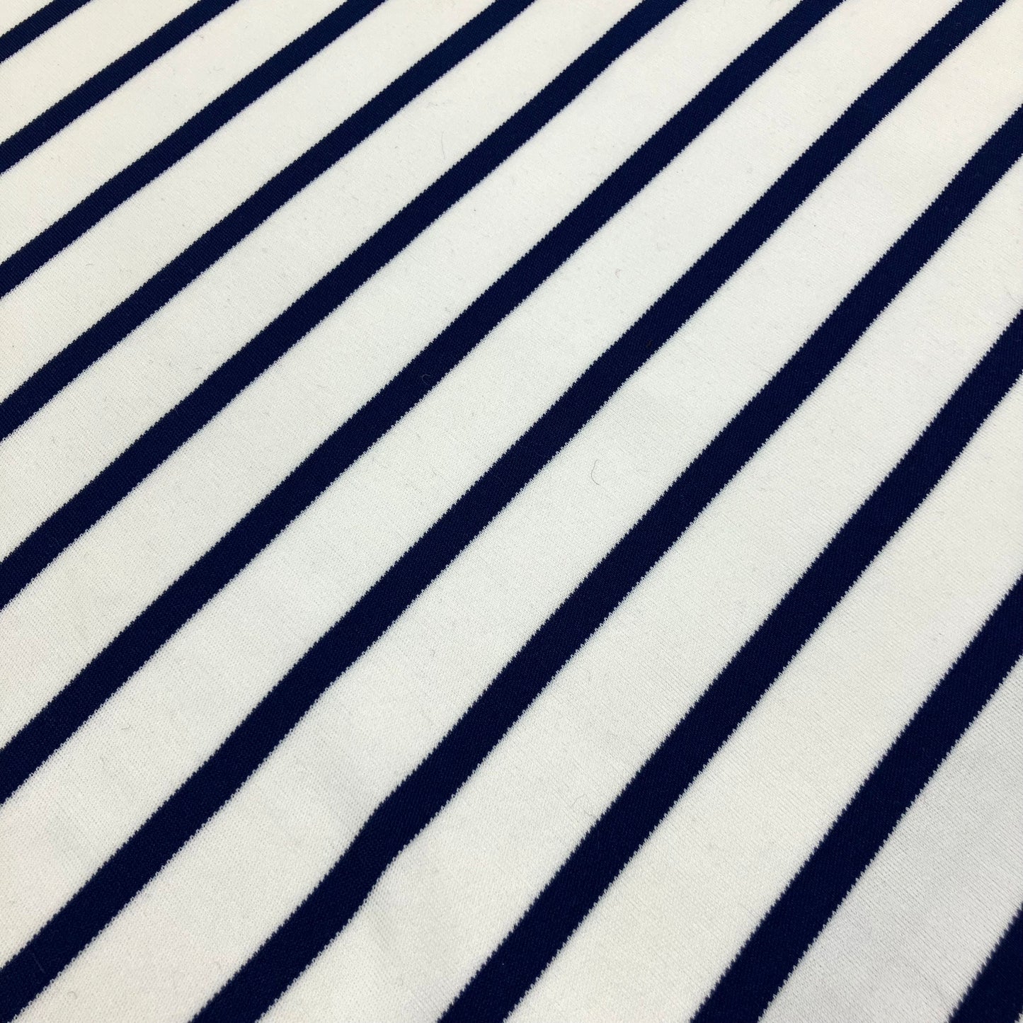 Navy Nautical Striped Knit - 1 1/4 yard