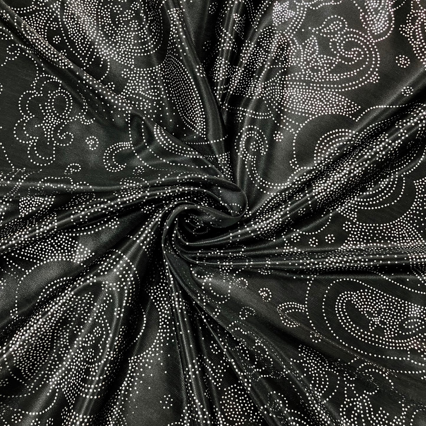 Black Foil-Printed Stretch - 1 2/3 yard