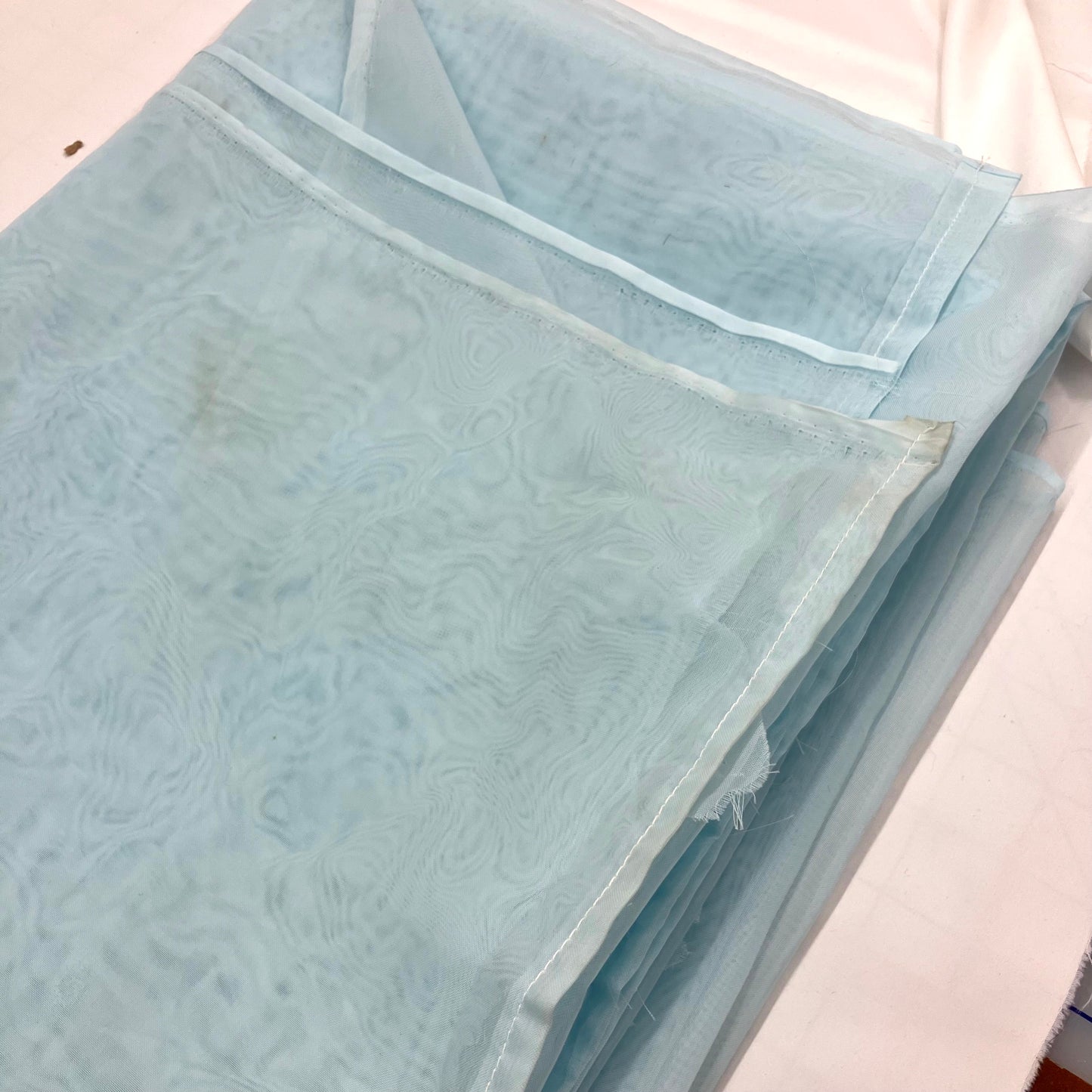 Super Wide Piece of Light Blue Poly Sheer - 2 5/8 yards