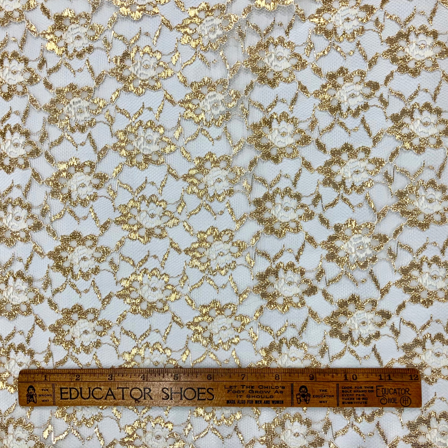 Gold Metallic Lace - 1 1/4 yard