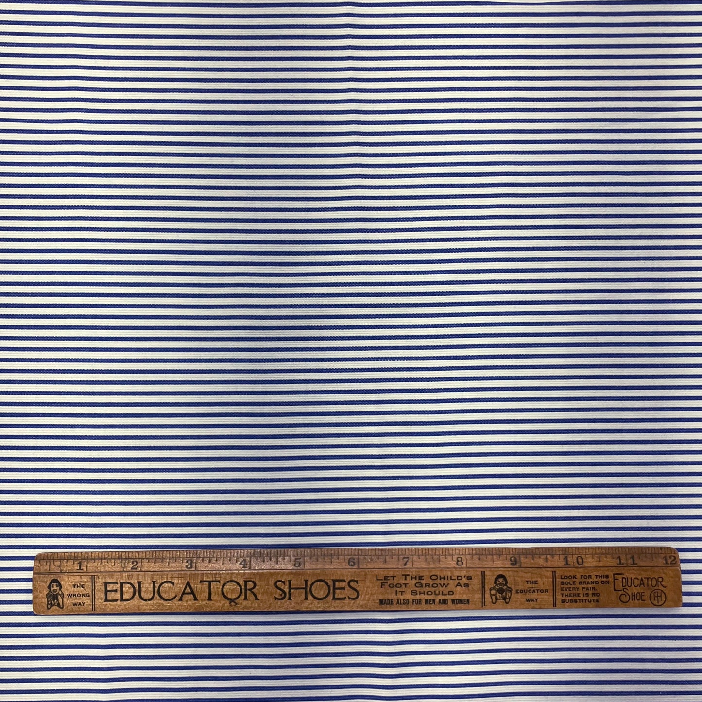 Silky Navy Pinstriped Shirting - 1 3/4 yard