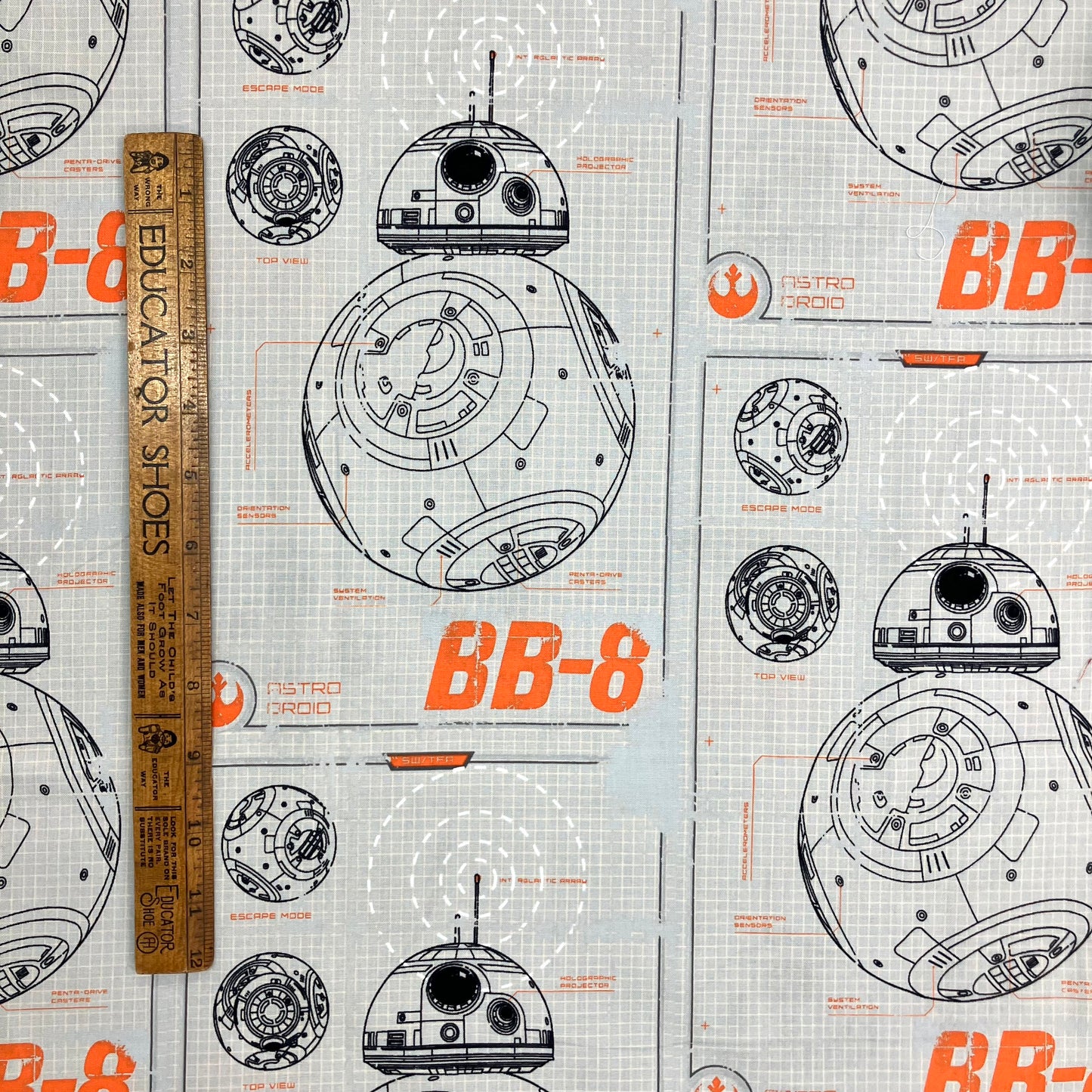 Star Wars BB-8 Quilt-Weight Cotton - two pieces available