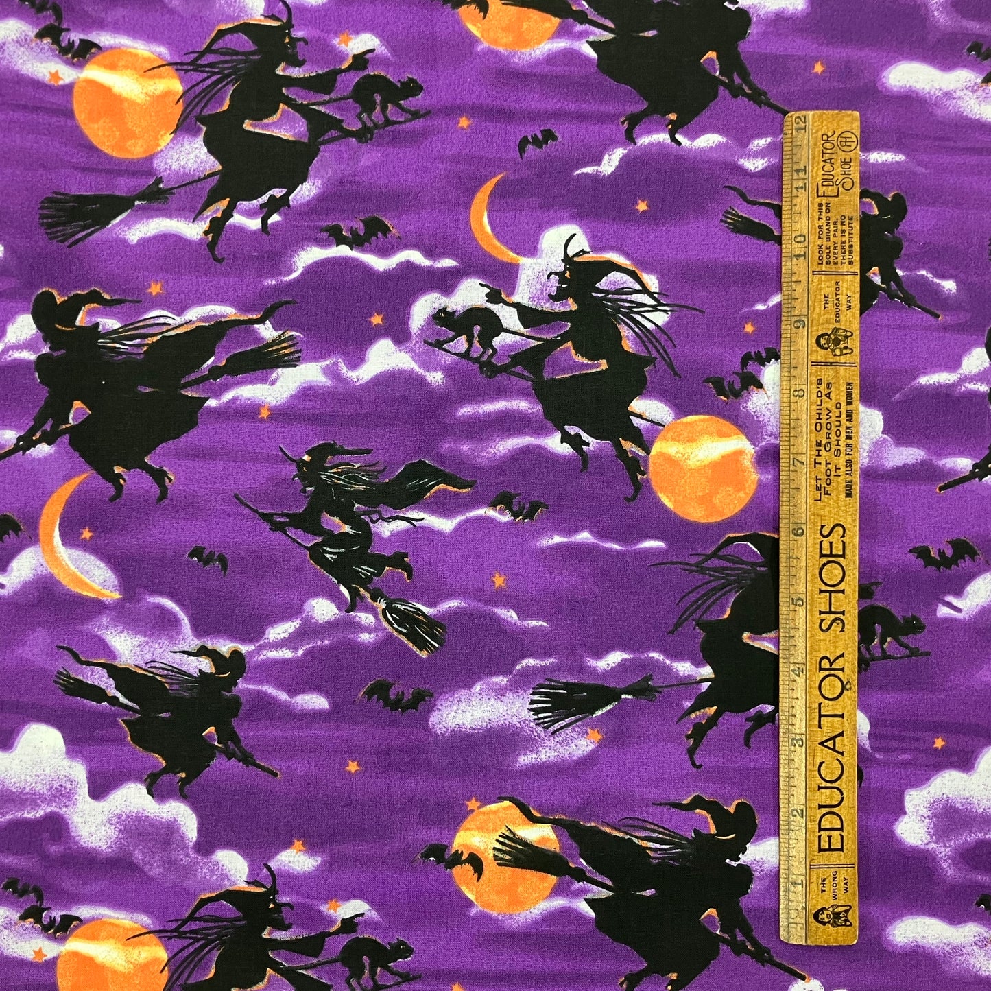 Witchy Halloween Fabric - 7/8 yard