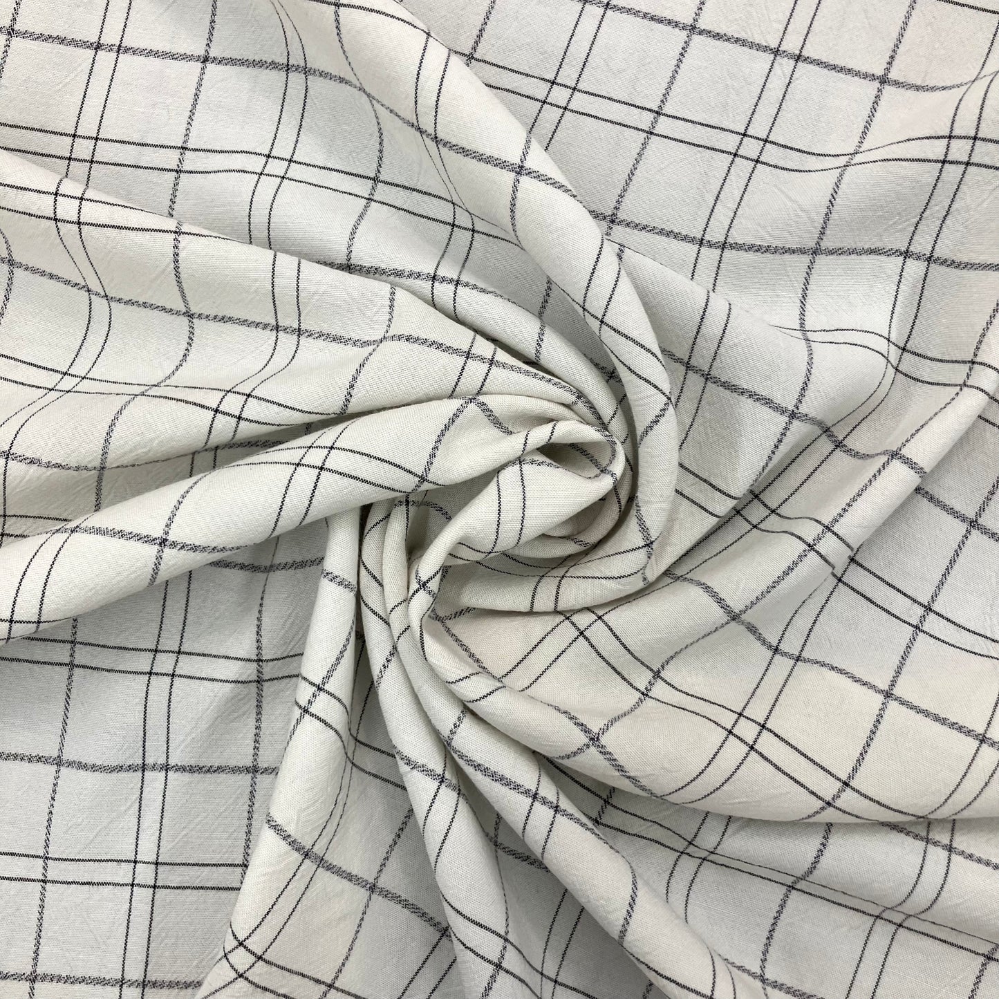 Off-White Windowpane Rayon - 5 1/2 yards