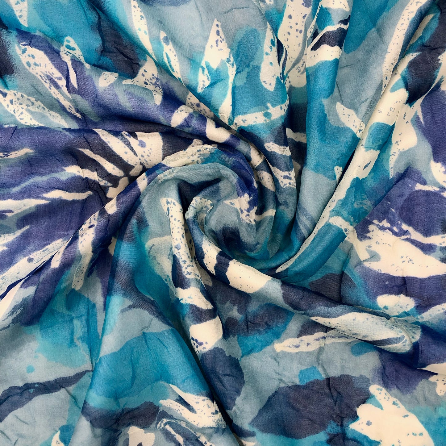 Blue Blossom Chiffon - 3 yards