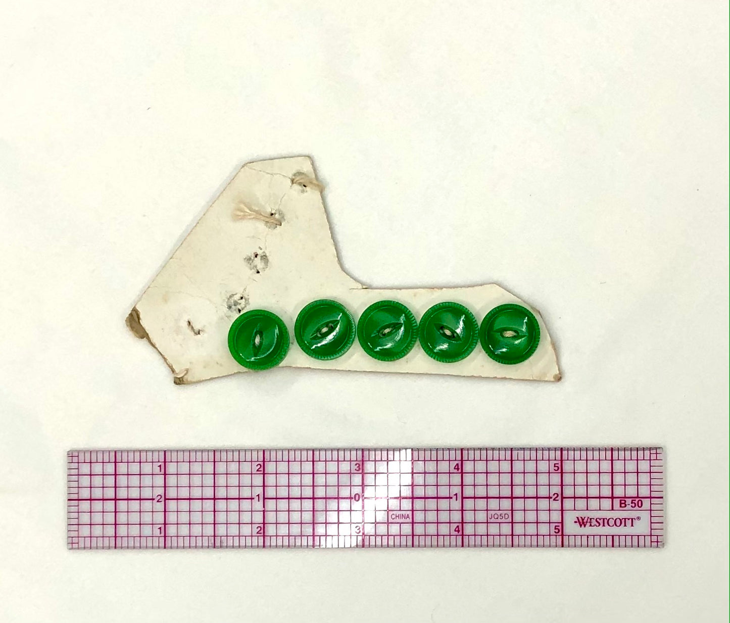 Green Buttons - set of 5