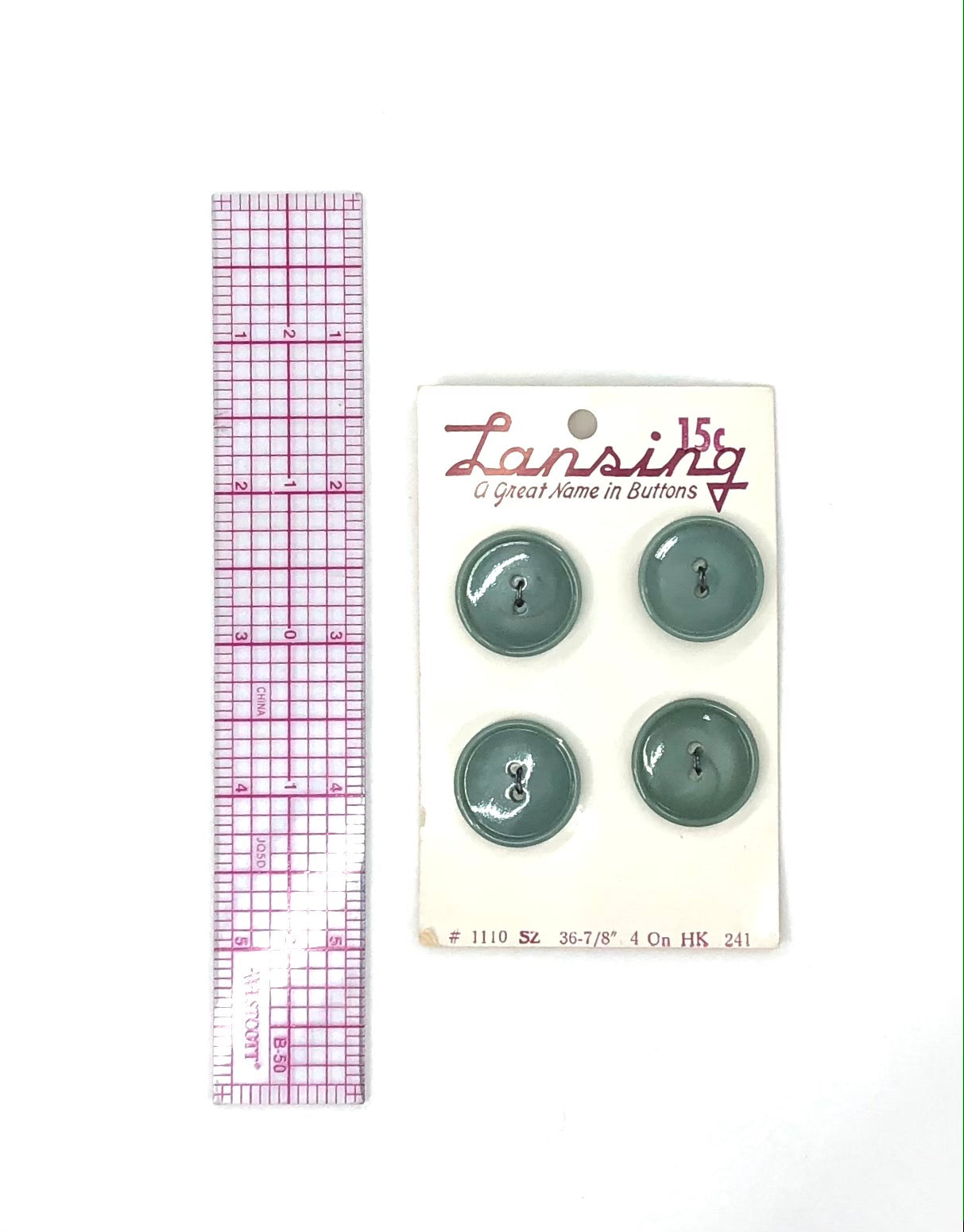 Sage Green Buttons - set of 4