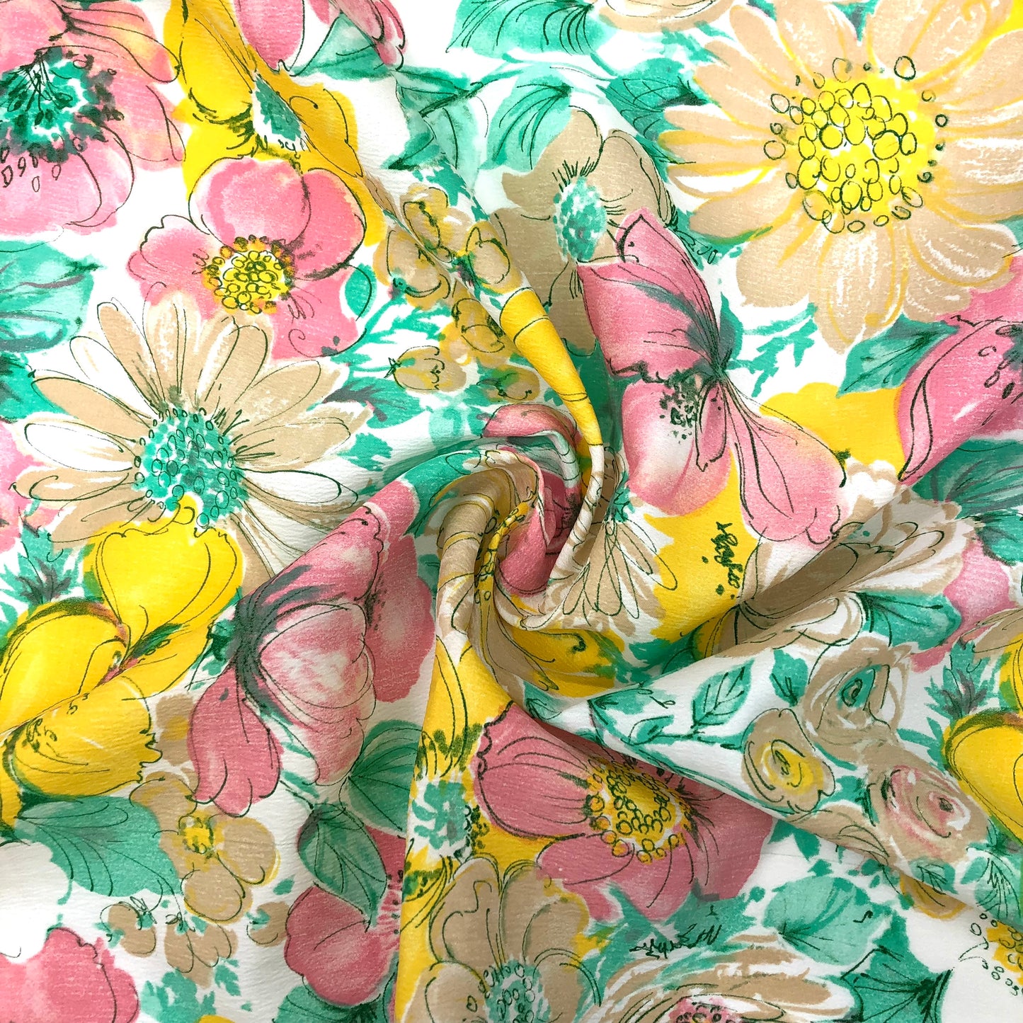 Floaty Floral - 3/4 yard